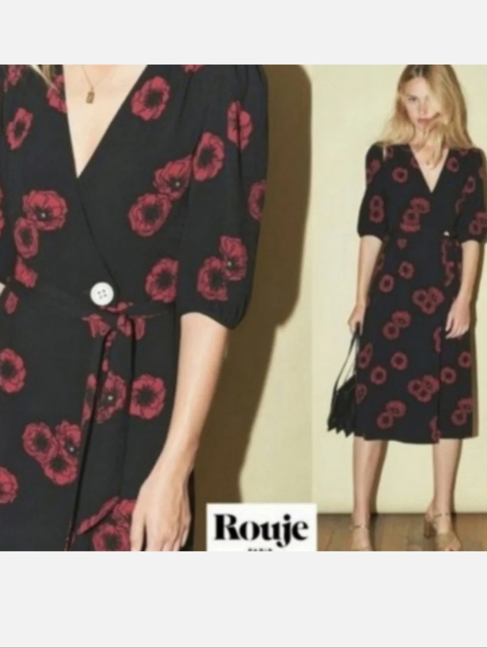 ROUJE ROSALIE WRAP FLORAL DRESS - Picture 2 of 7